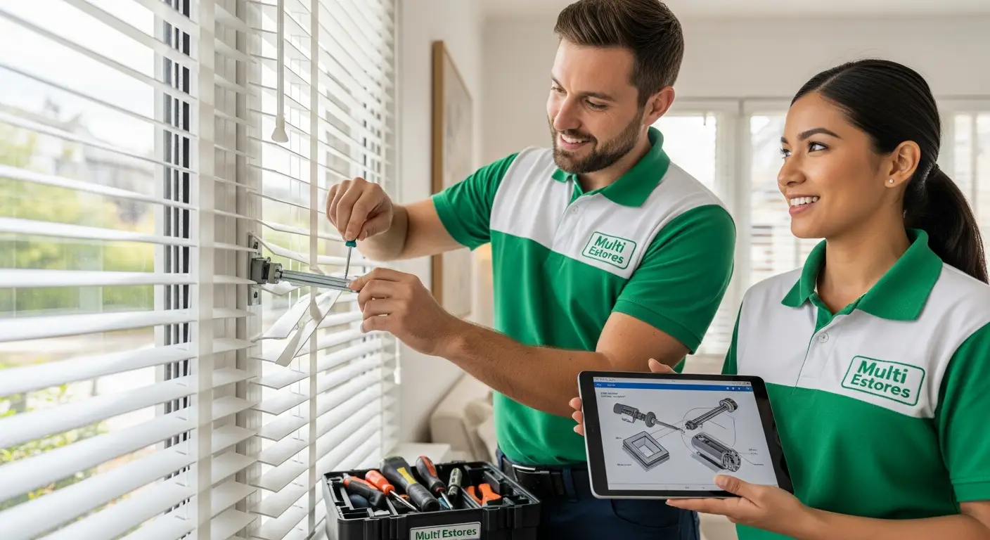 Estores Instalados em Ambiente Residencial