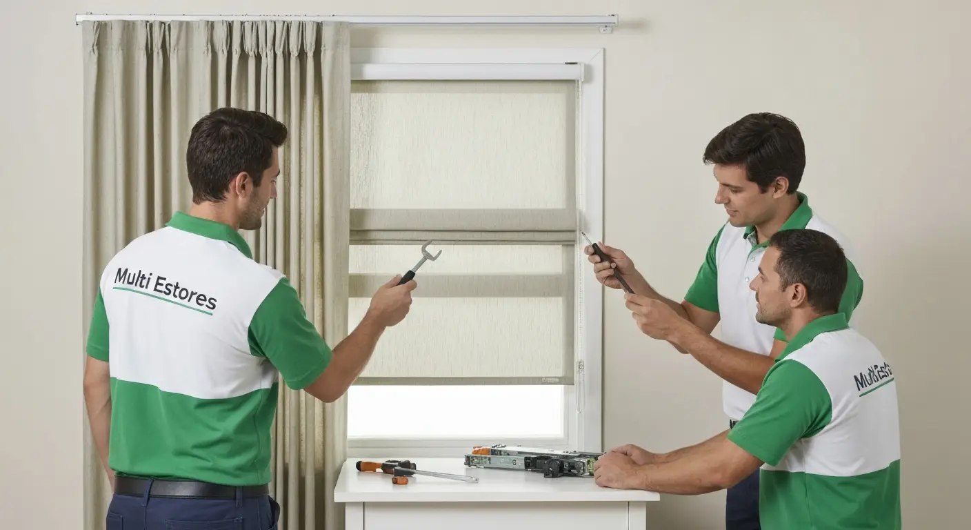 Estores Instalados em Ambiente Residencial