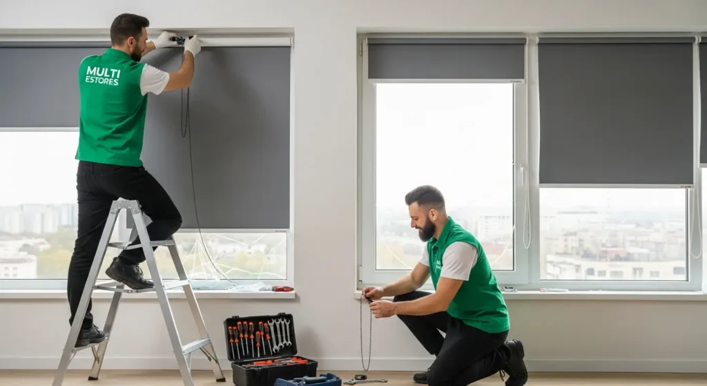 Estores Instalados em Ambiente Residencial