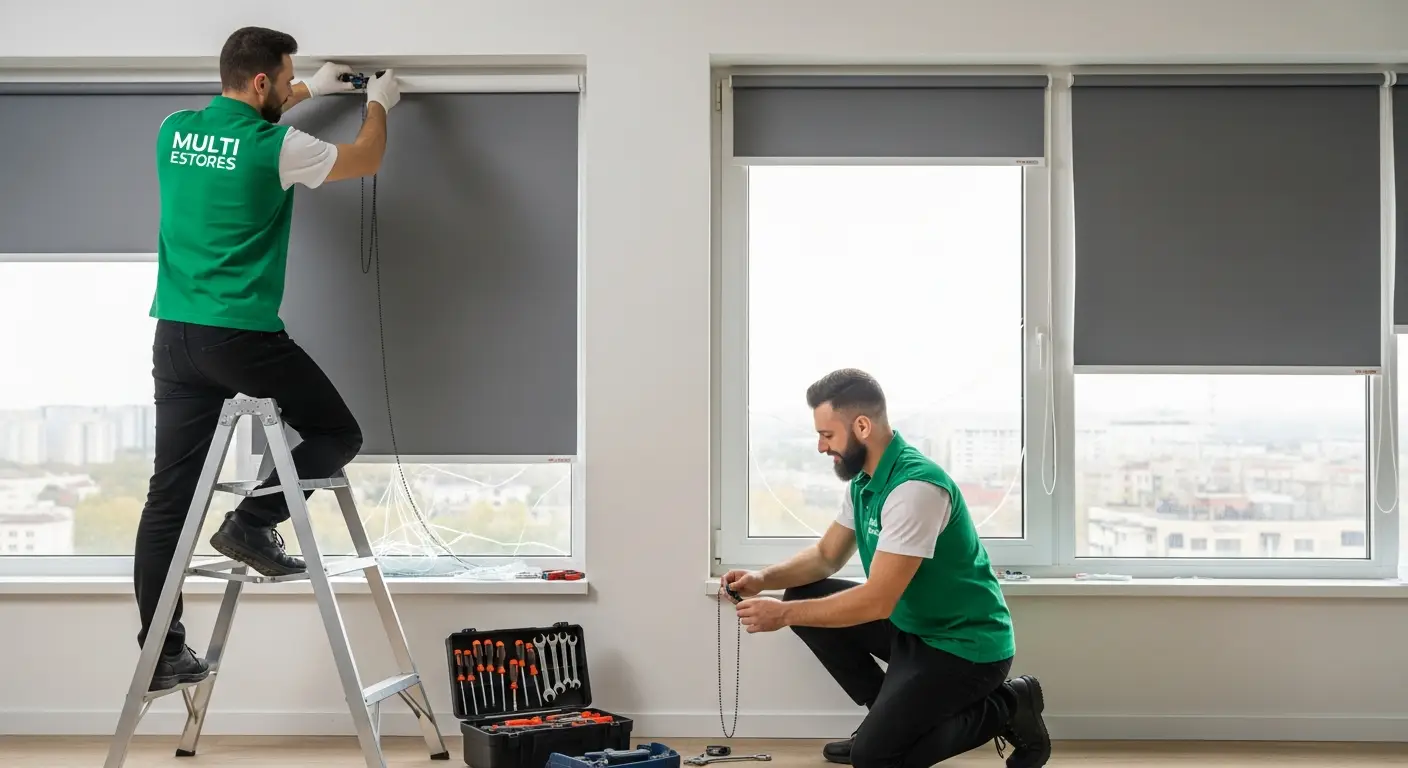 Estores Instalados em Ambiente Residencial