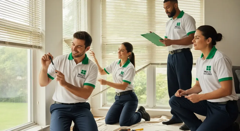 Estores Instalados em Ambiente Residencial