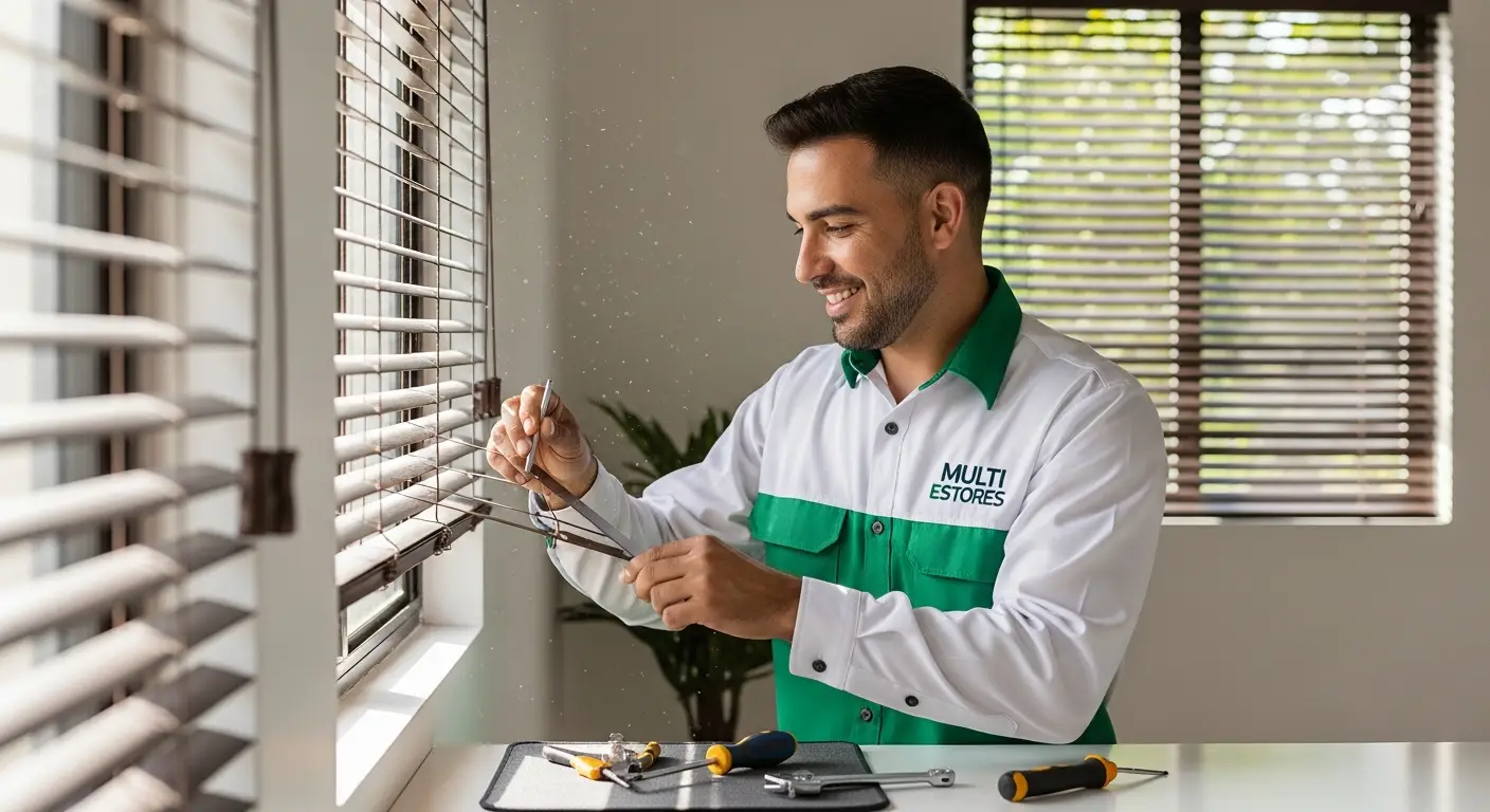 Estores Instalados em Ambiente Residencial