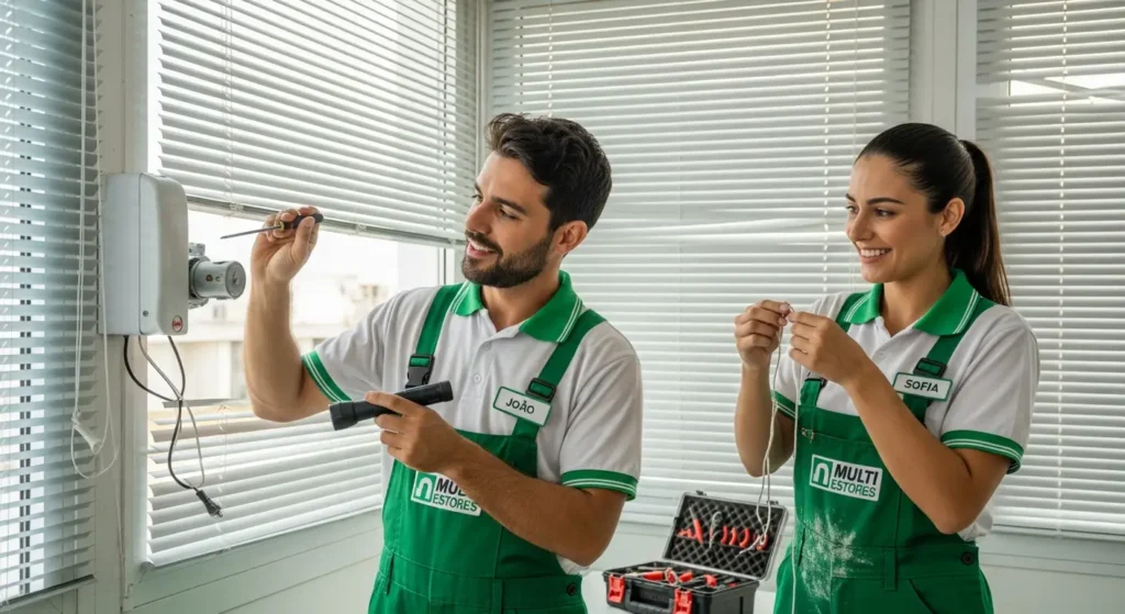 Exemplos de Estores em Funcionamento